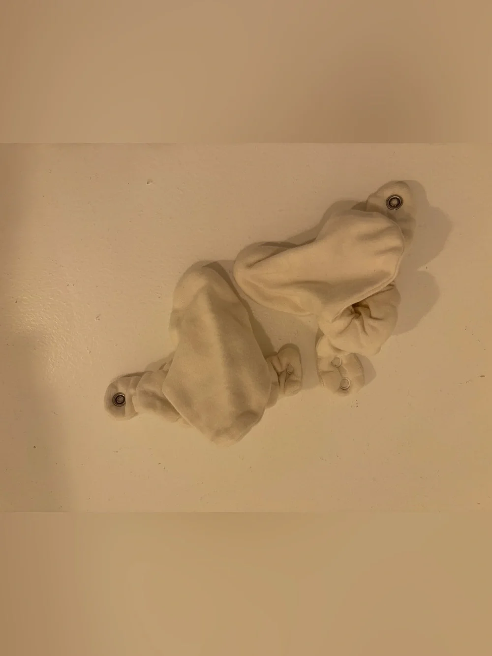 Burt's Bees Baby Cream Plush Booties with Butterfly Button